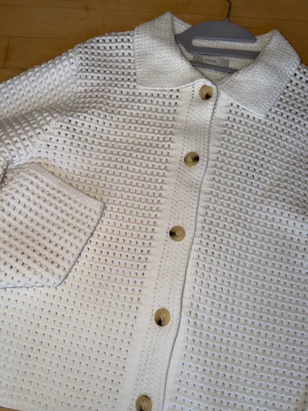 Vince. block stitch cardigan/Jacket sweater, L, CB2621 - Picture 6 of 7